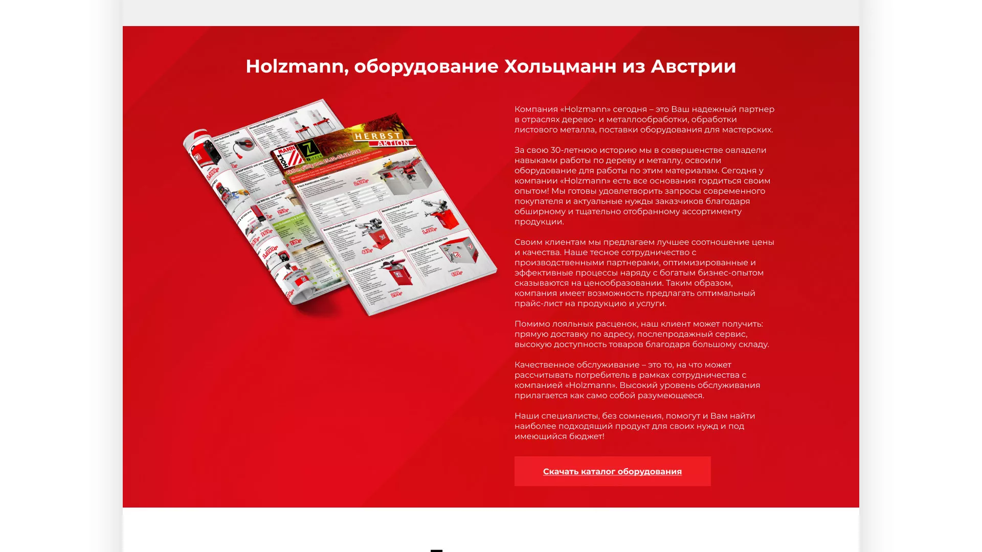 Создание сайта компании «HOLZMANN Maschinen GmbH» в Вышнем Волочке