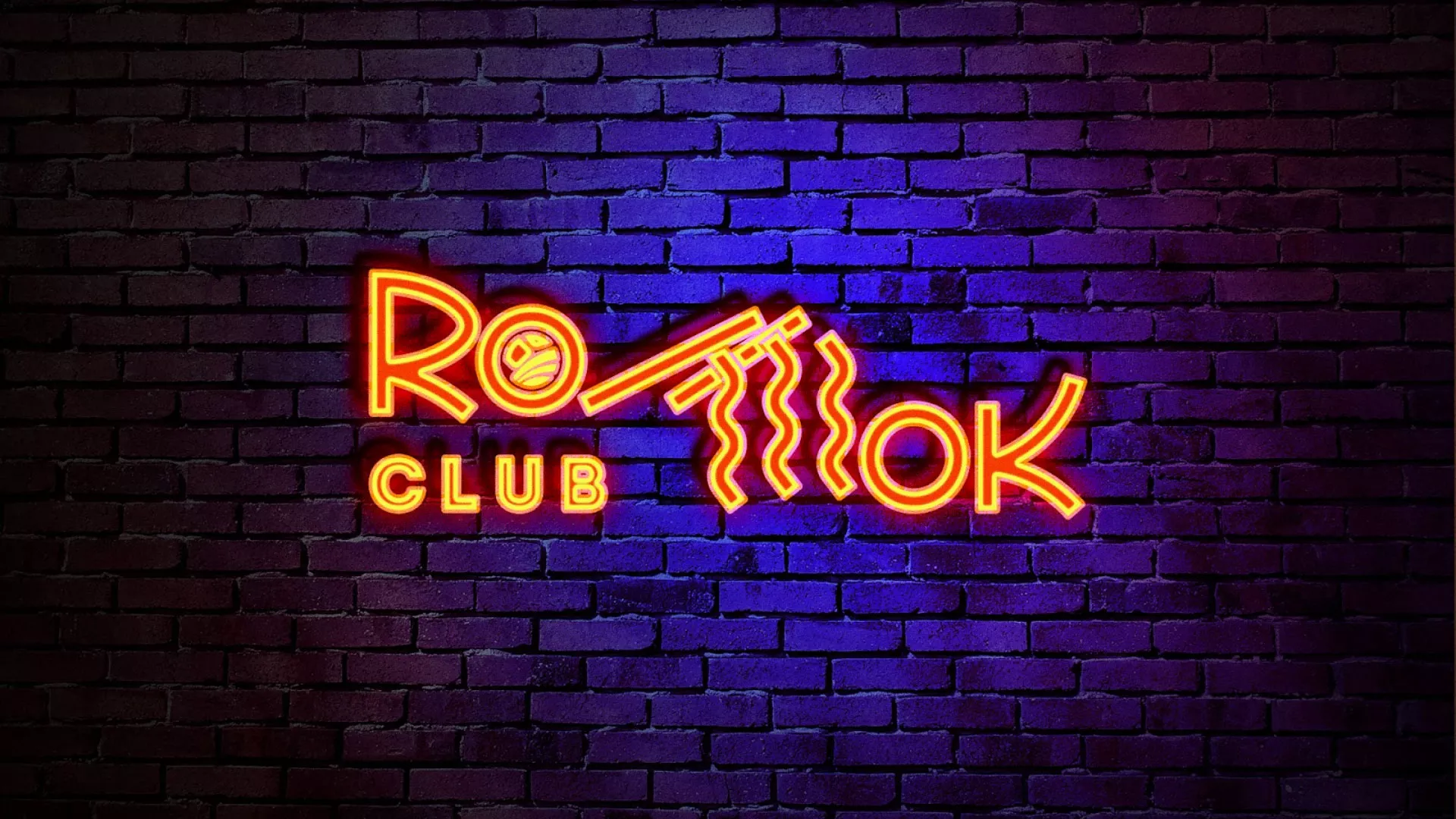 Разработка светящейся интерьерной вывески суши-бара «Roll Wok Club» в Вышнем Волочке