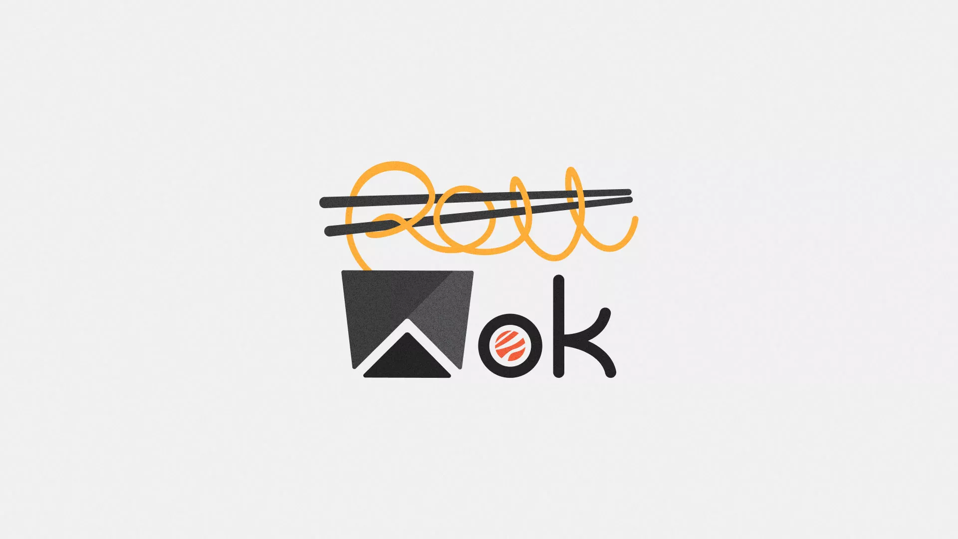 Разработка логотипа в Вышнем Волочке для суши-бара «Roll Wok Club»